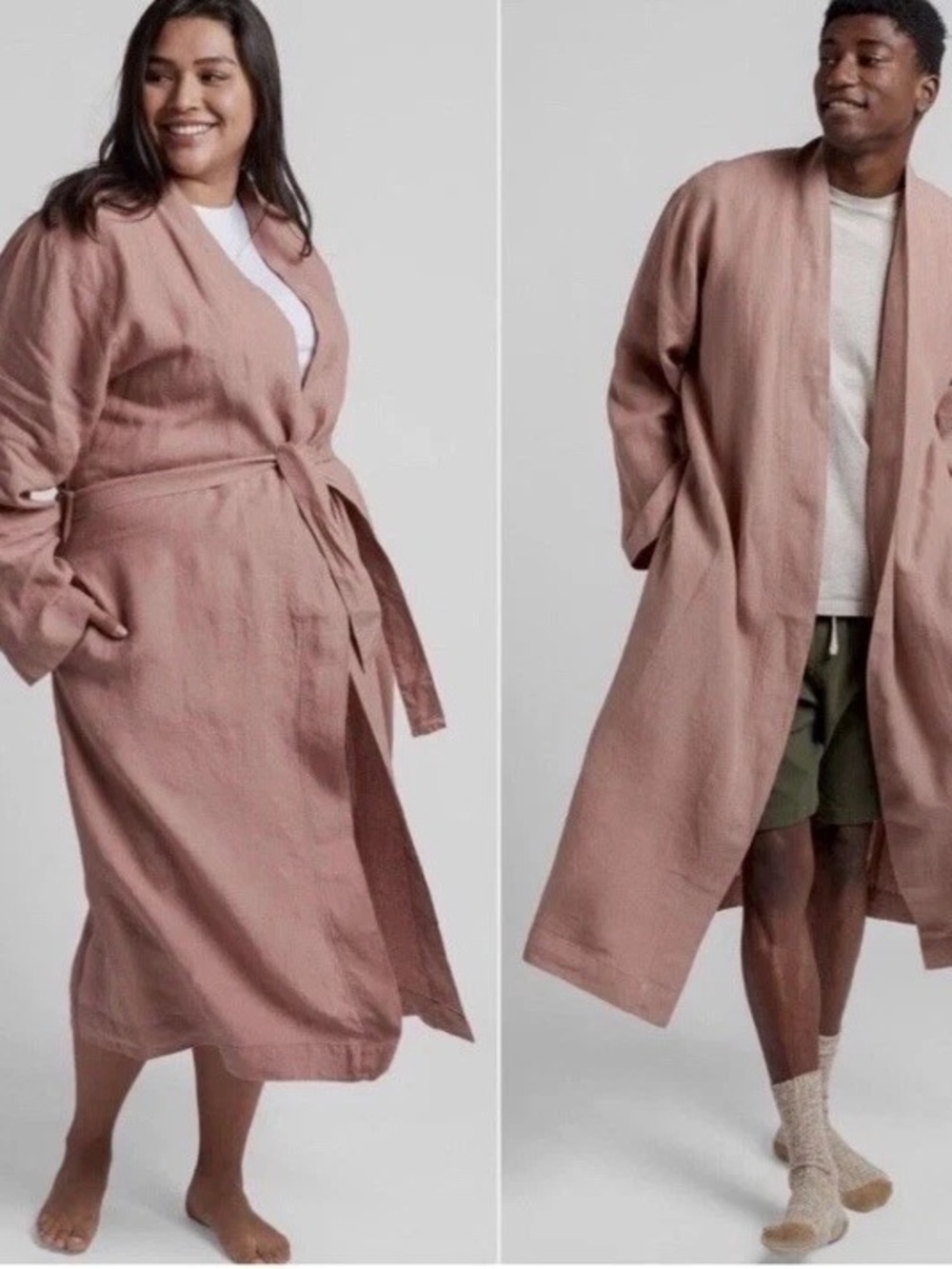 Parachute Linen Robe Clay - Picture 2 of 4
